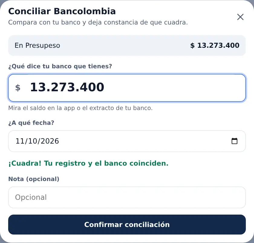 Conciliar Bancolombia: lo que dice Presupeso, lo que dice el banco, la fecha y el mensaje de que cuadra