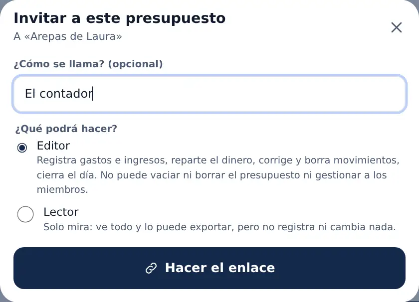 Invitar a este presupuesto: cómo se llama y qué podrá hacer