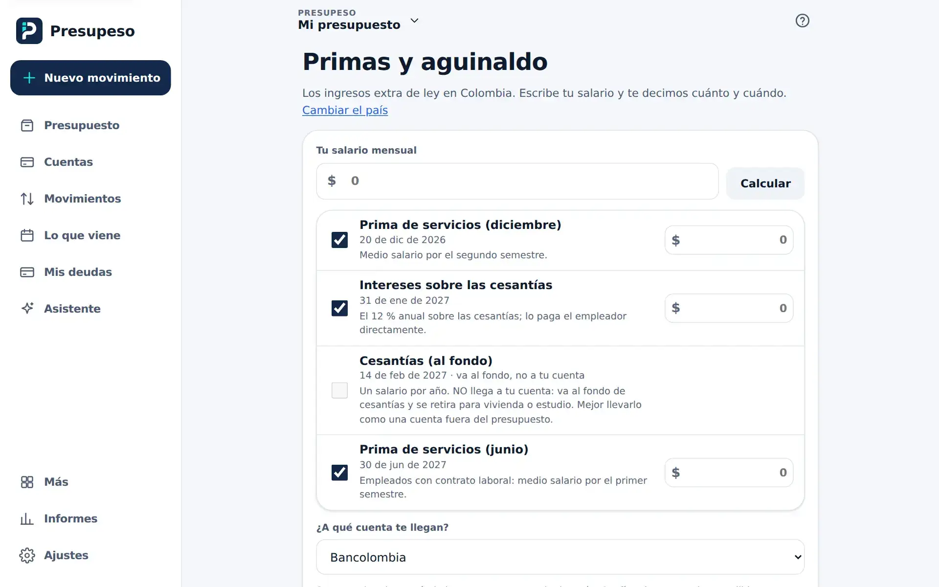 Primas y aguinaldo en Colombia: la prima de diciembre, los intereses de las cesantías, las cesantías que van al fondo y la prima de junio